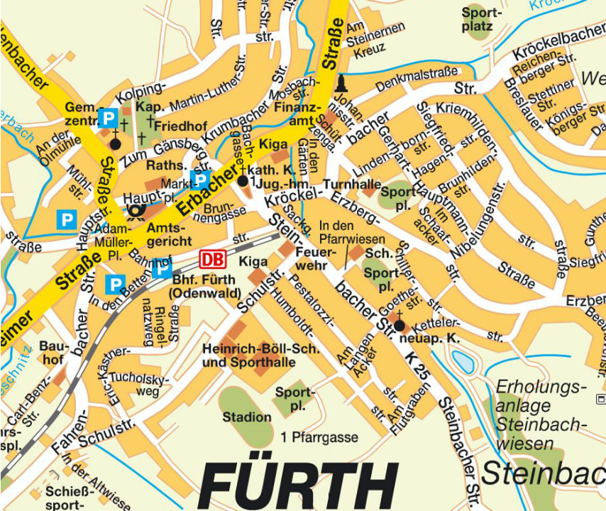 Furth city center map