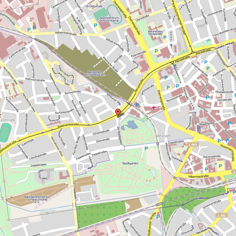 Gelsenkirchen downtown map
