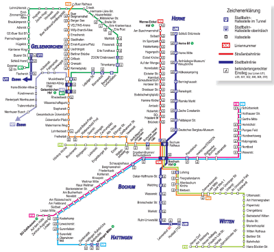 Gelsenkirchen metro map