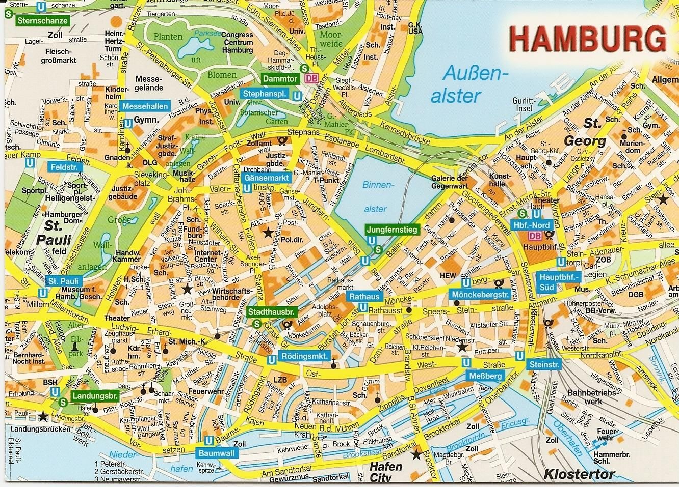 Hamburg districts map