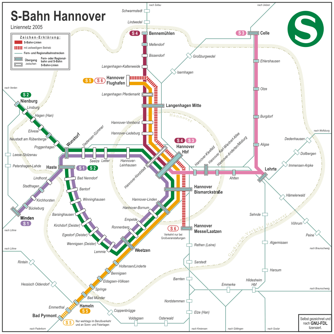 Hannover subway map