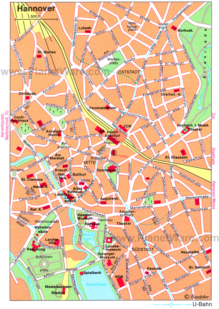 hannover downtown map