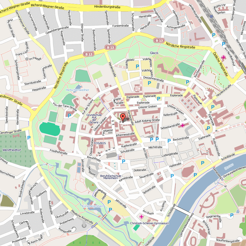 Ingolstadt downtown map