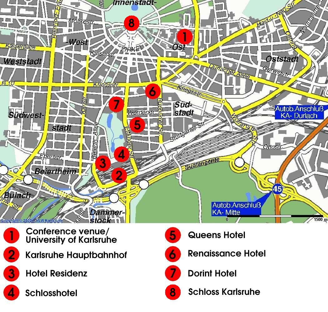 Karlsruhe Hotel Map