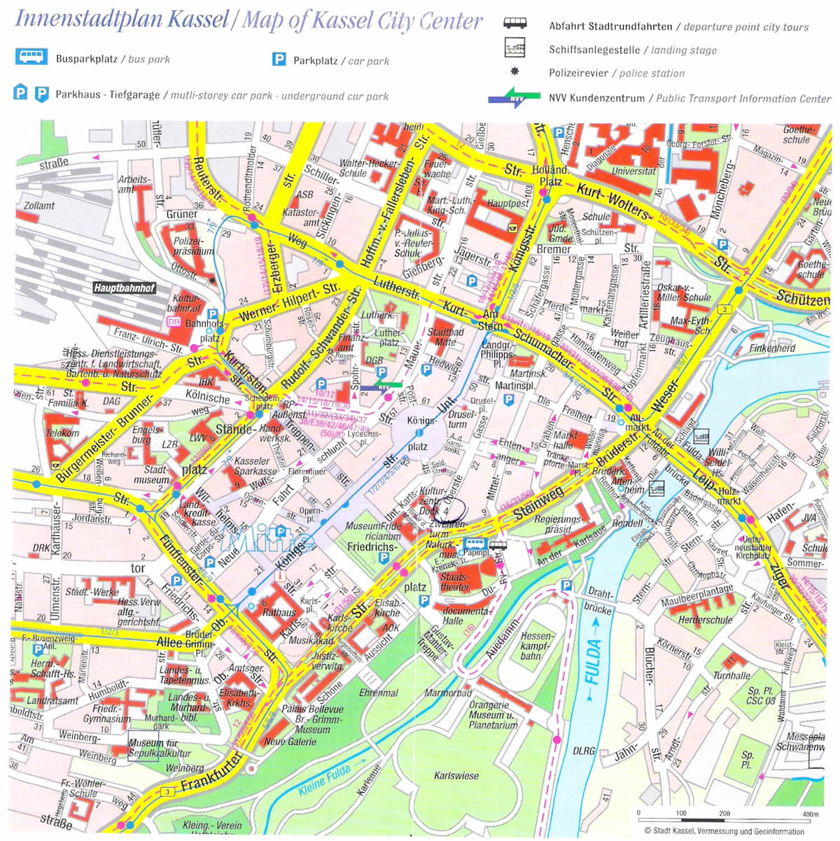 Kassel tourist map