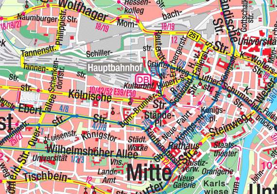 Kassel downtown map