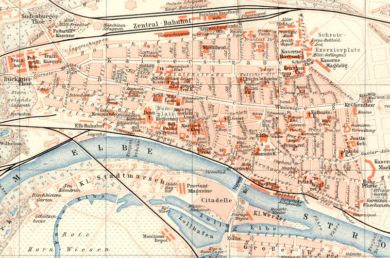 Magdeburg historical map
