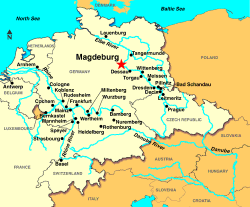 Magdeburg province map