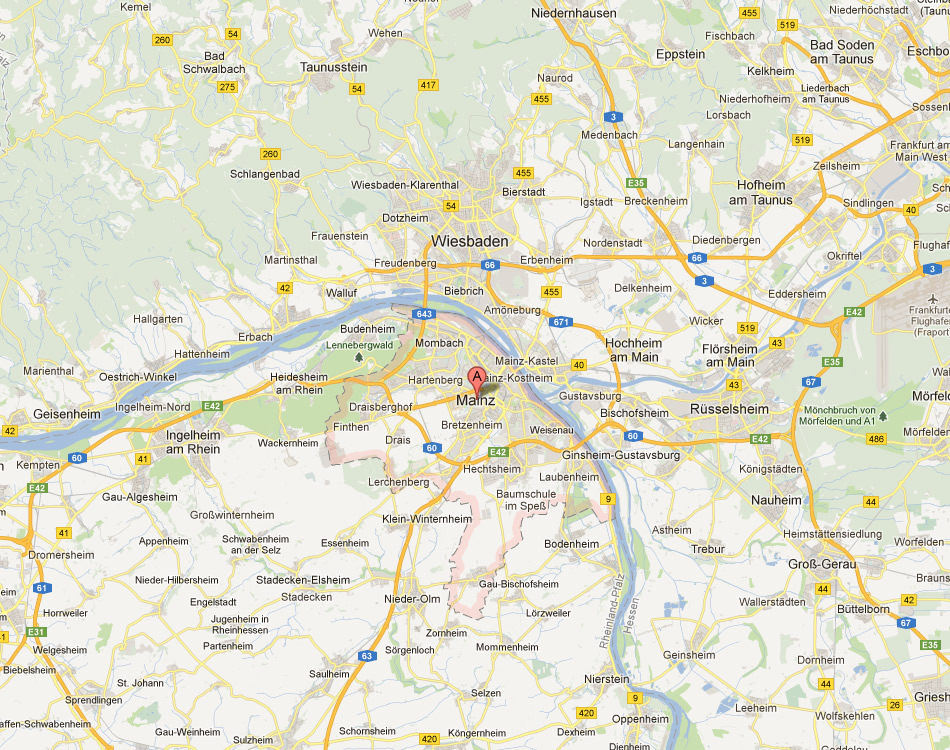 map of Mainz