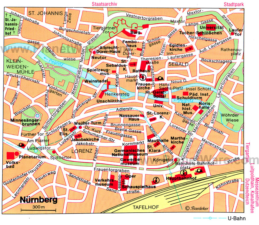 nurnberg downtown map
