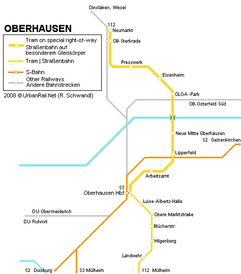 oberhausen metro map