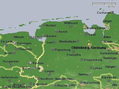 Oldenburg regions map