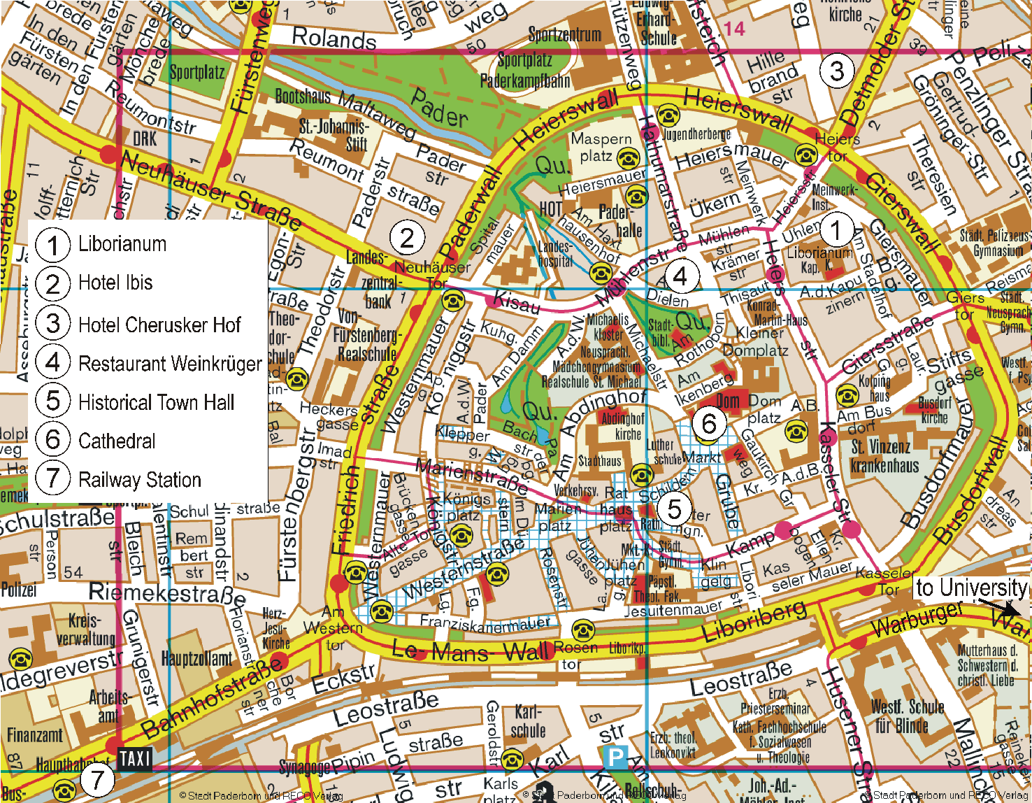 Paderborn Tourism Map
