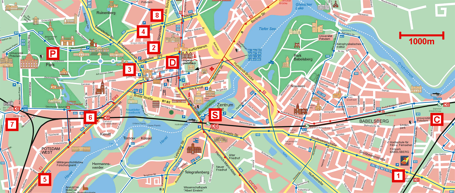 Potsdam city map