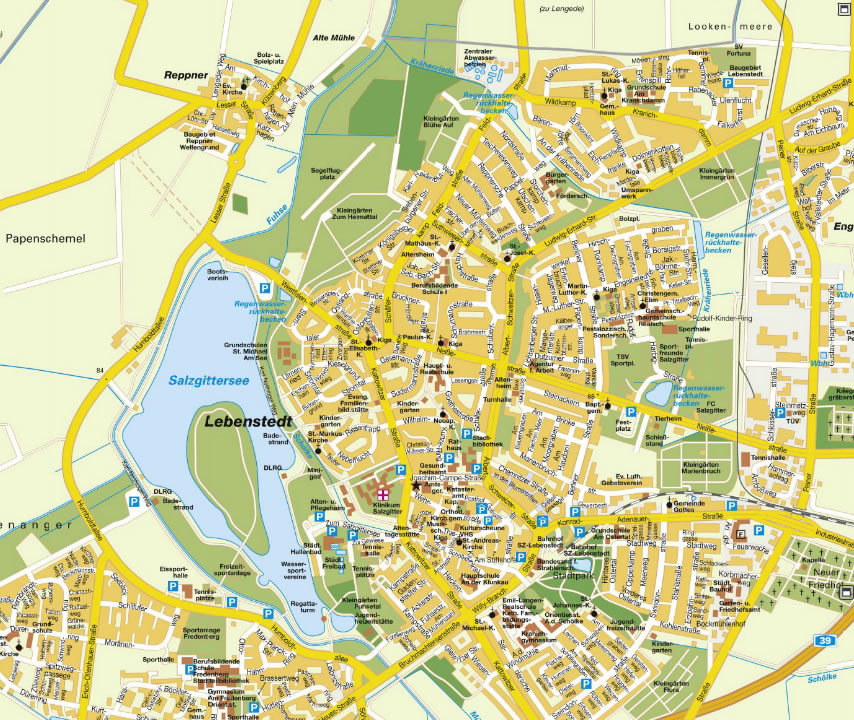 Salzgitter city center map