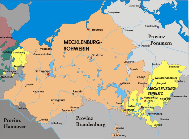 Schwerin province map