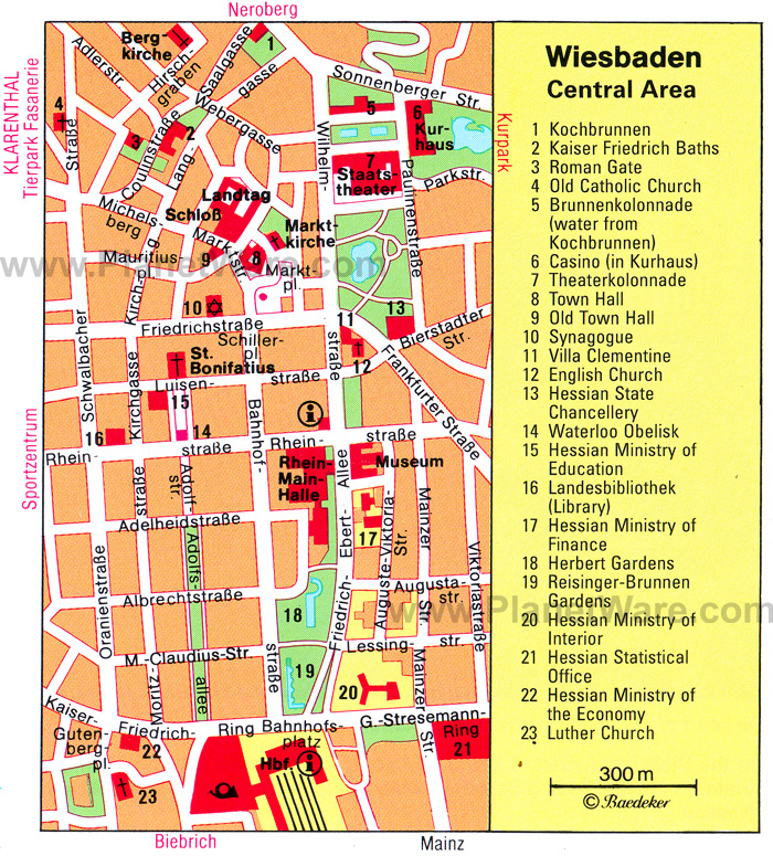 Wiesbaden center map