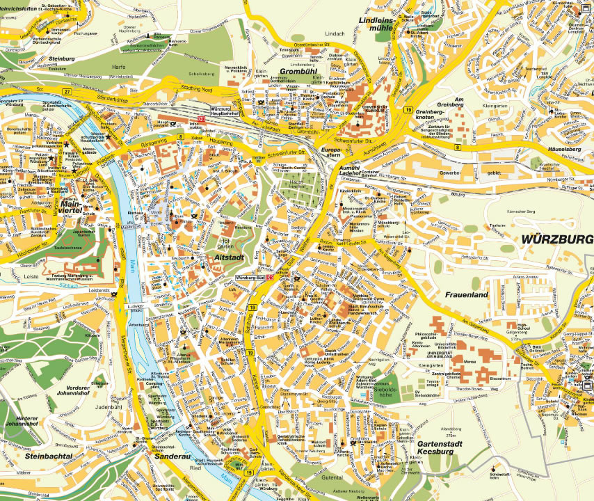 Wurzburg area map