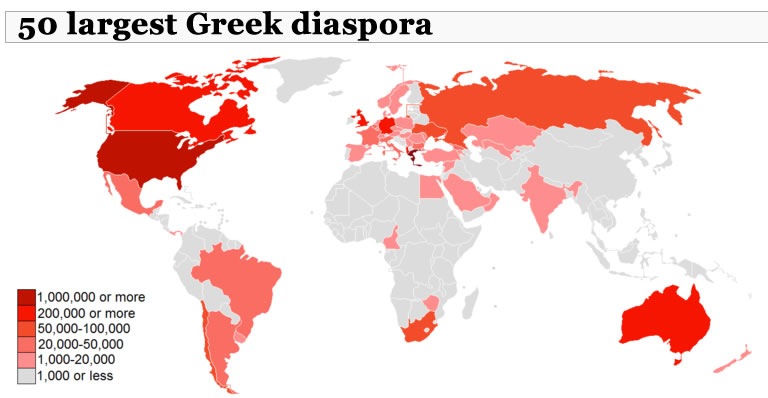 50 Largest Greek Diaspora