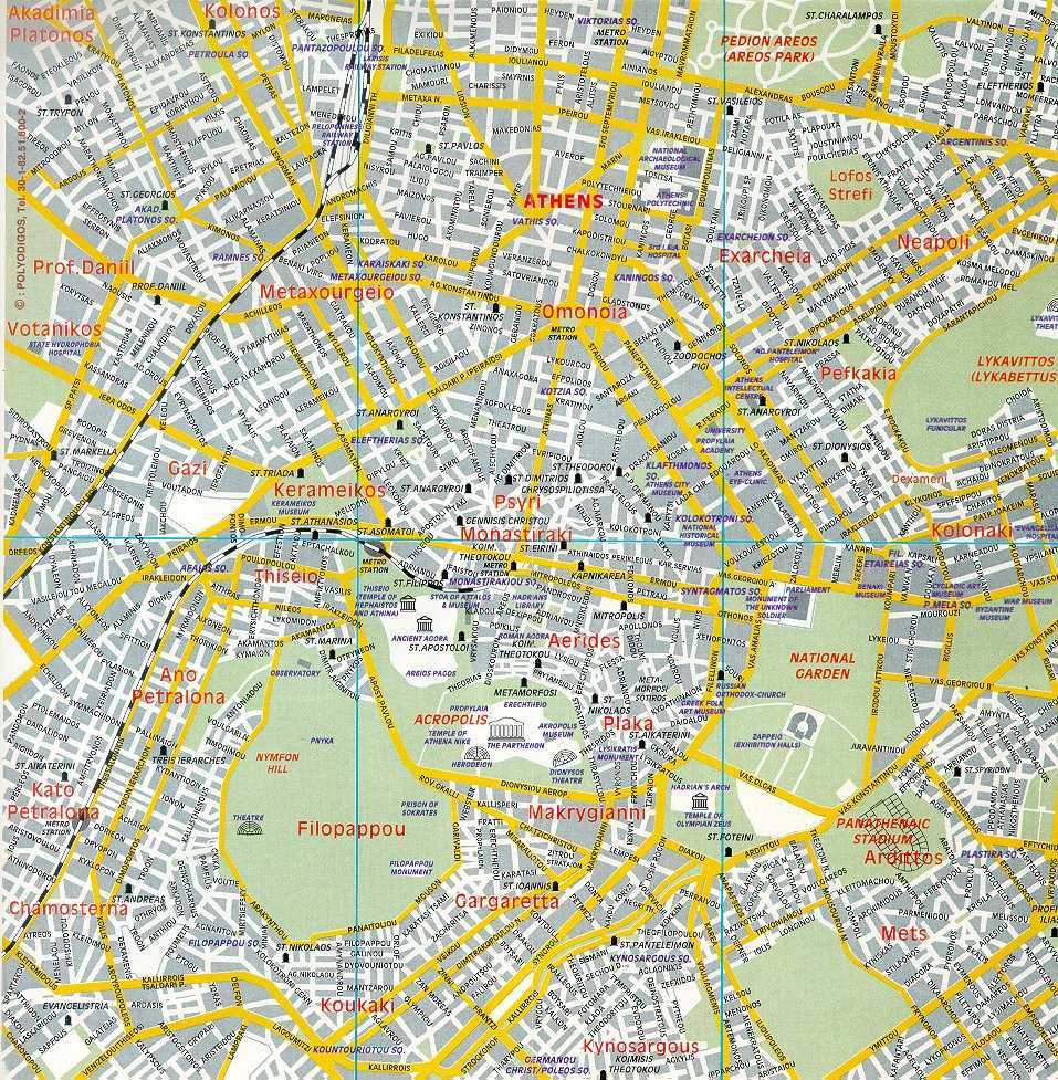 Athens Map - Greece