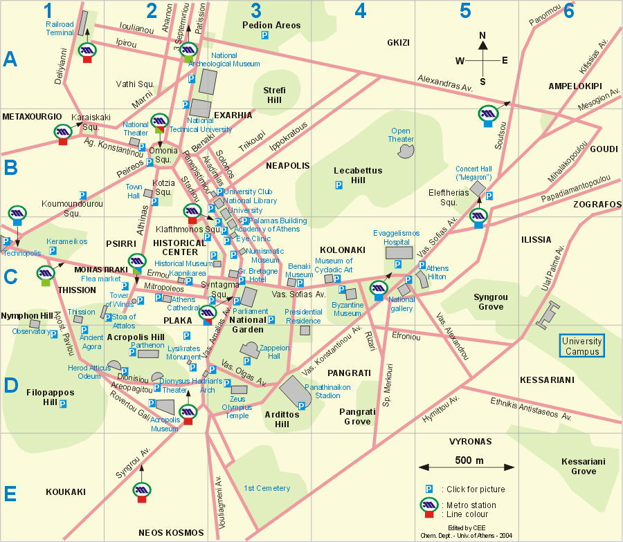 athens city map