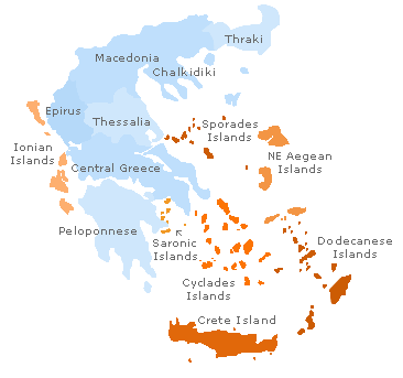 Greece Islands Map