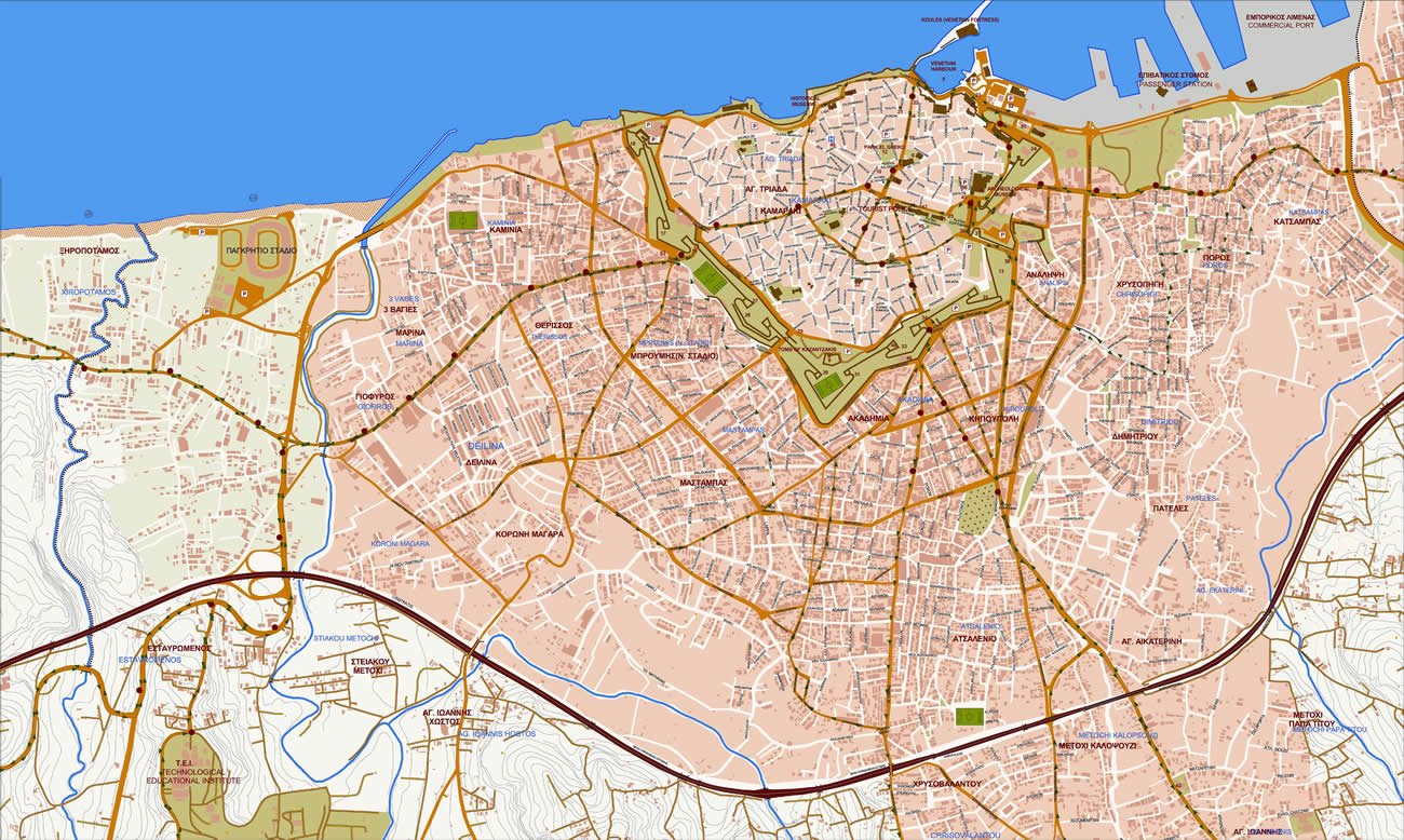 Heraklion Street Map