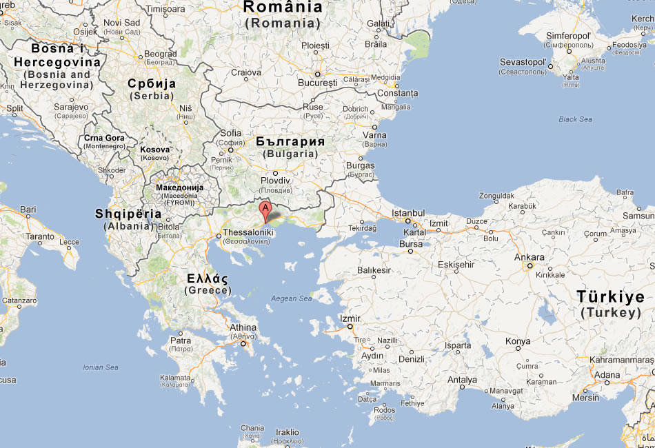 map of Kavala greece