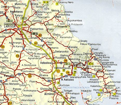 Larissa route map