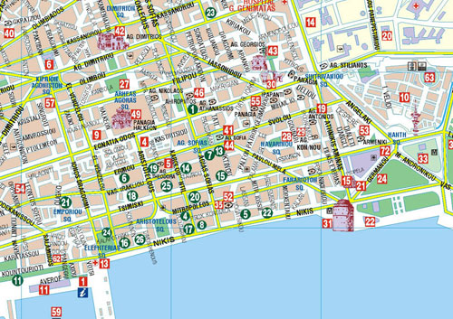 thessaloniki centre map