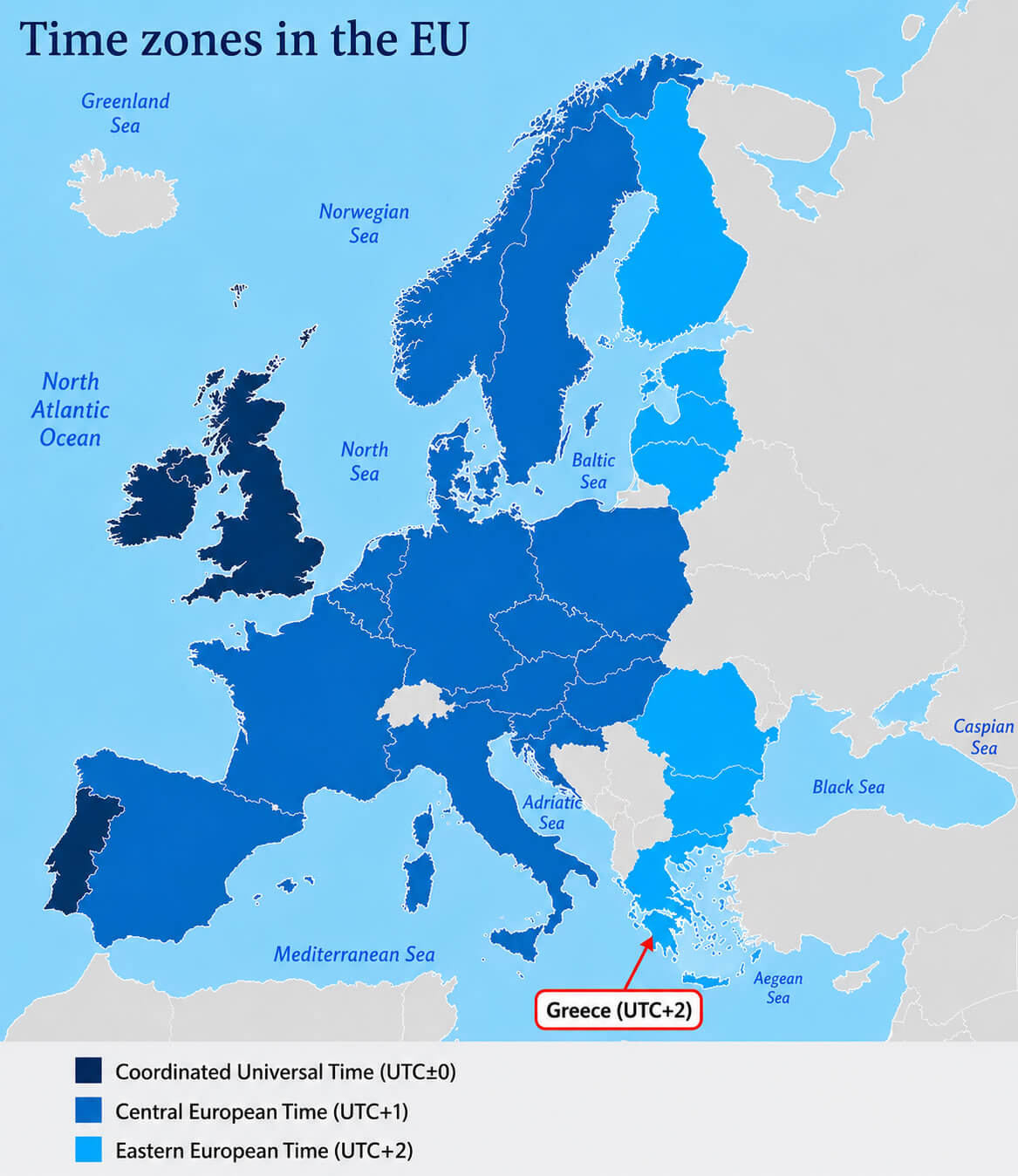 European union time zones map