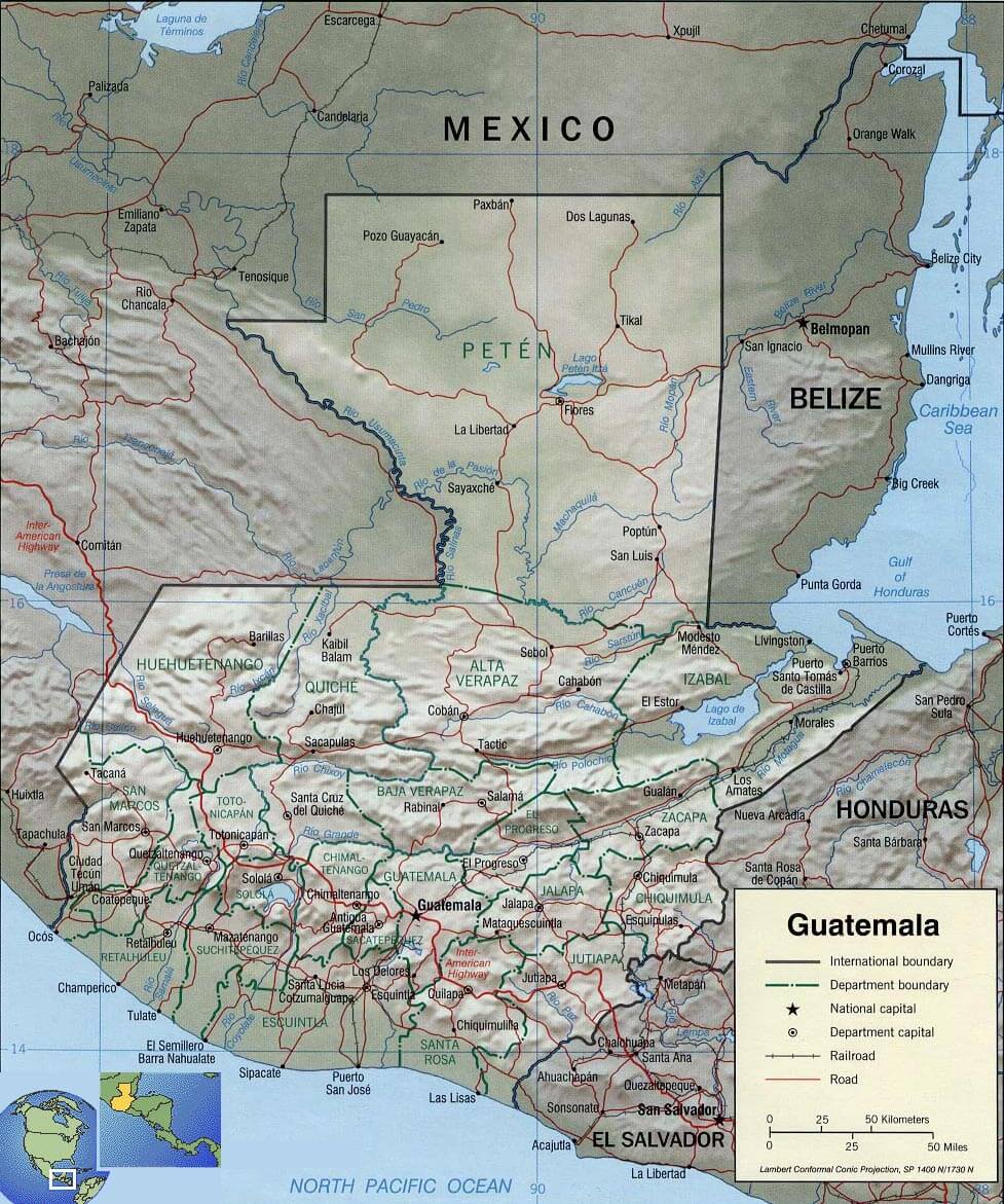 Guatemala Boundary Map