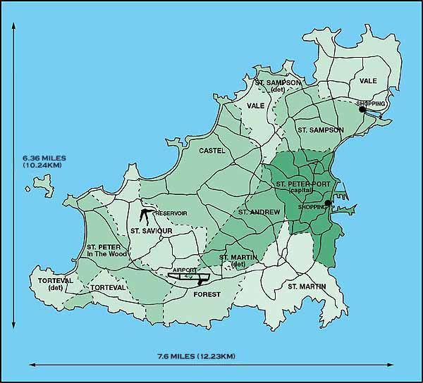 administrative map of guernsey