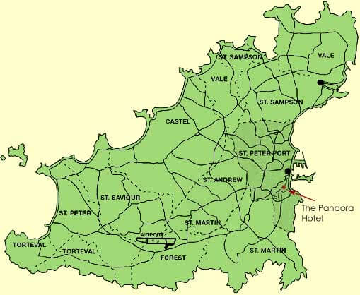 cities guernsey map