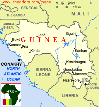 guinea map africa