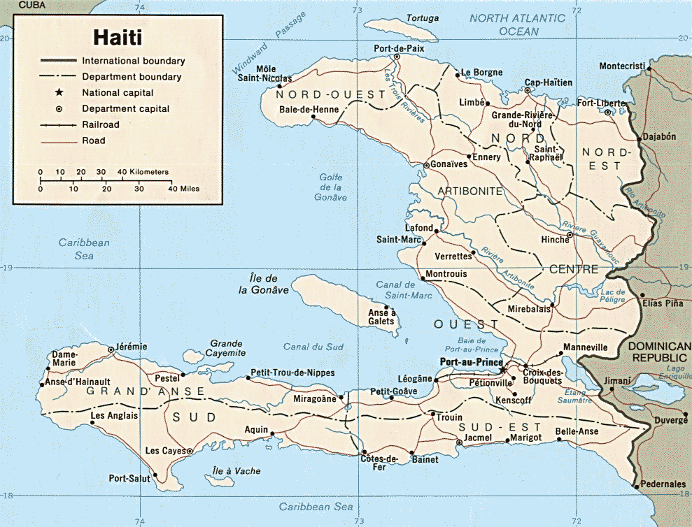 Haiti Political Map 1987