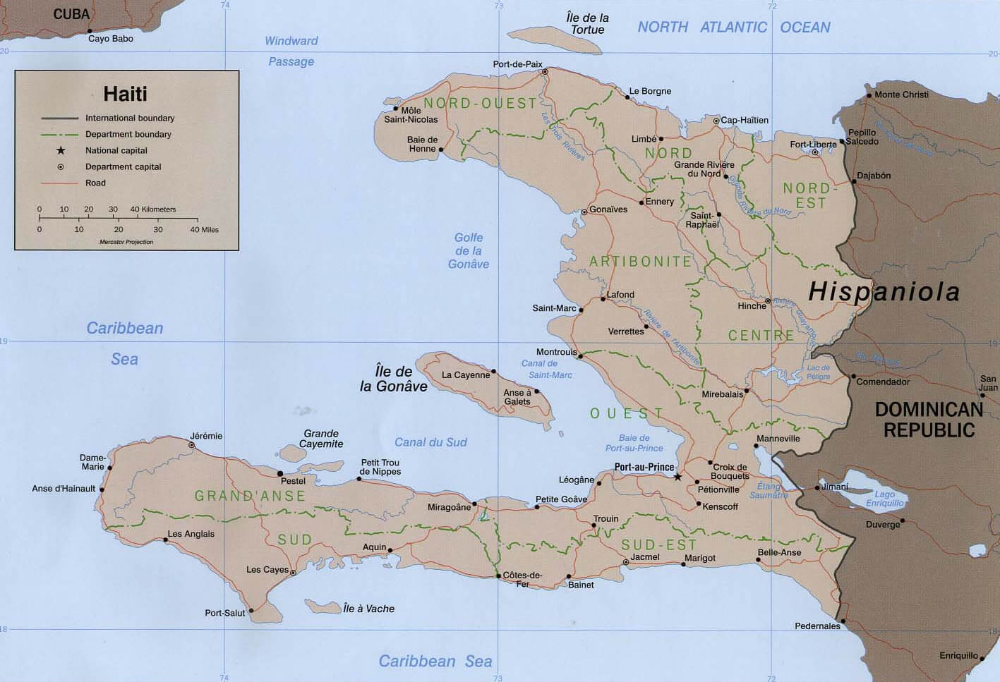 Haiti Political Map 1999