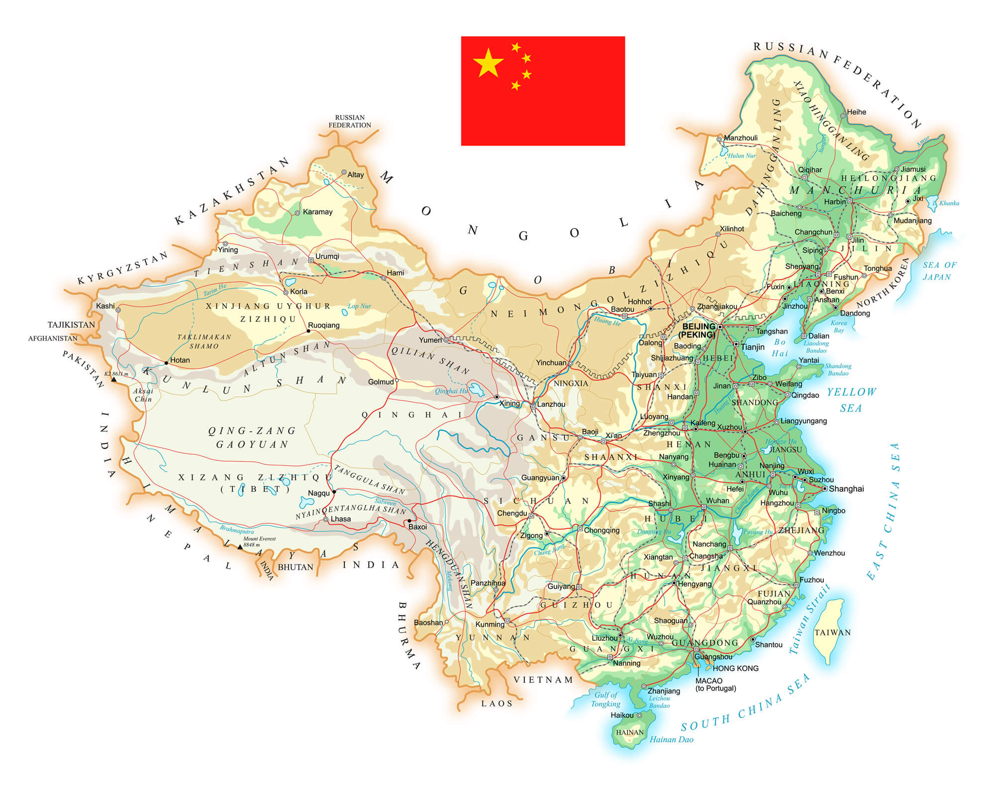 Hong Kong China Map