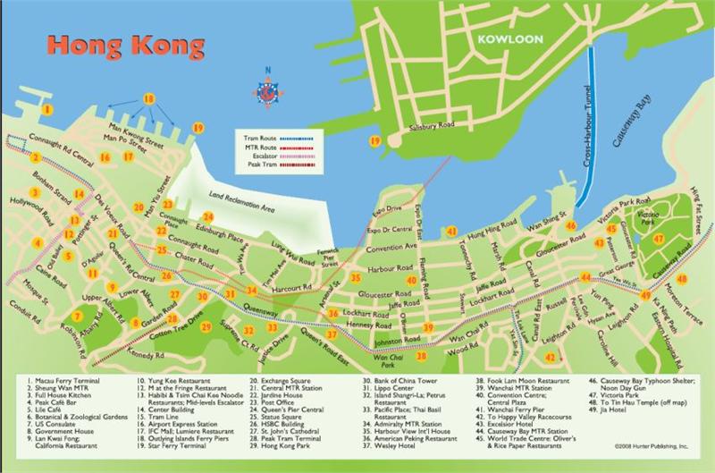 Kowloon tourist map