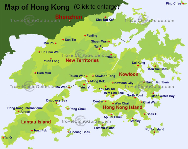 Map of Hong Kong