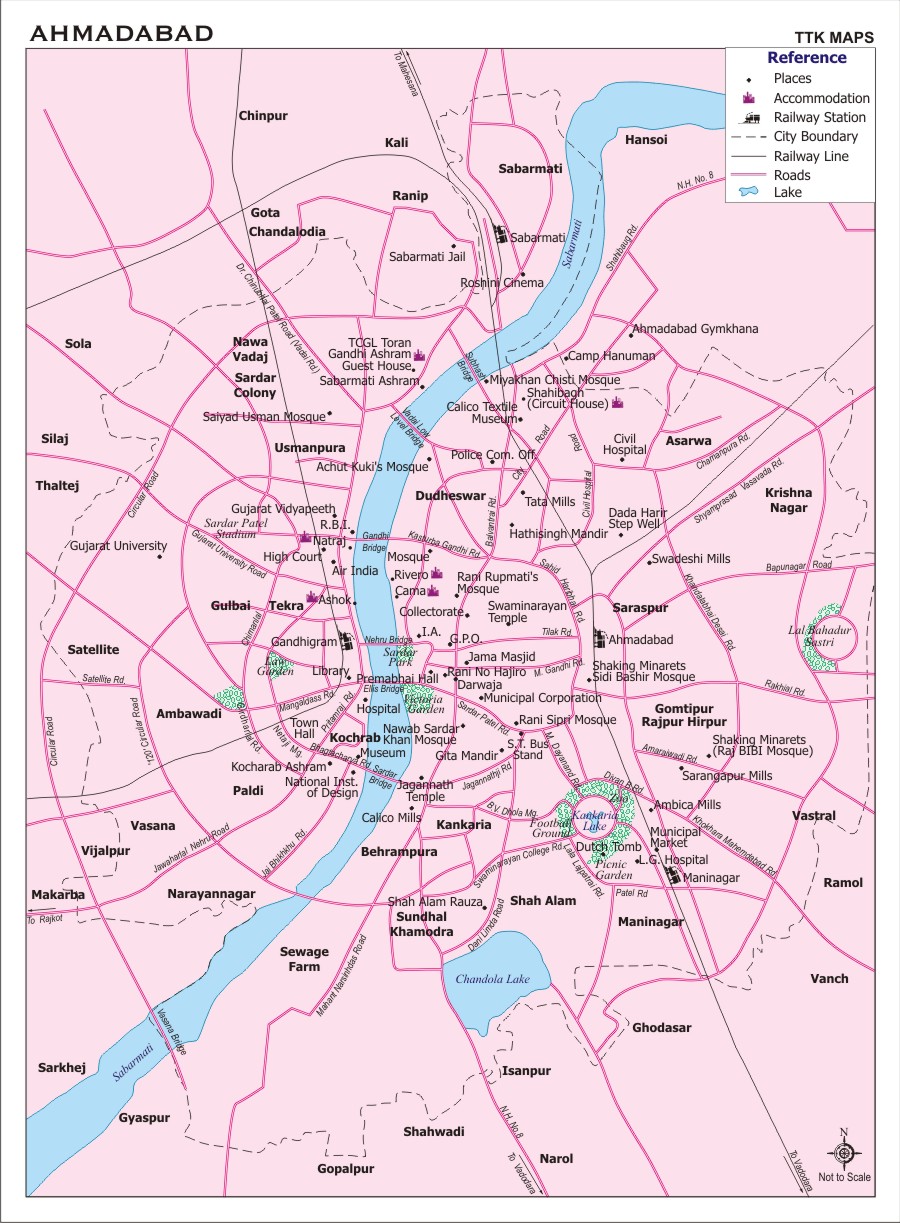 Ahmadabad center Map