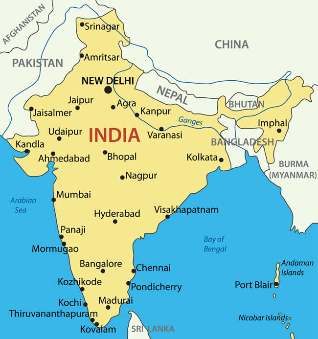 India vector Map