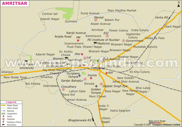 Amritsar map