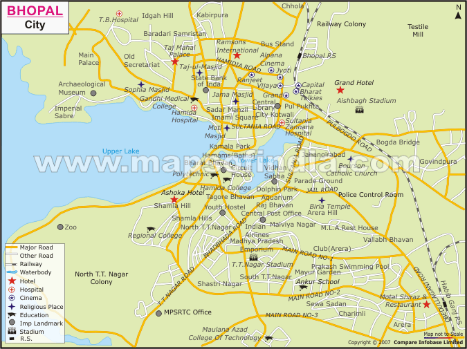 Bhopal district map