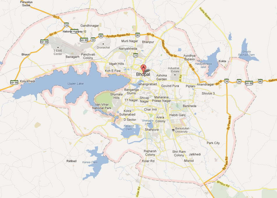 map of Bhopal