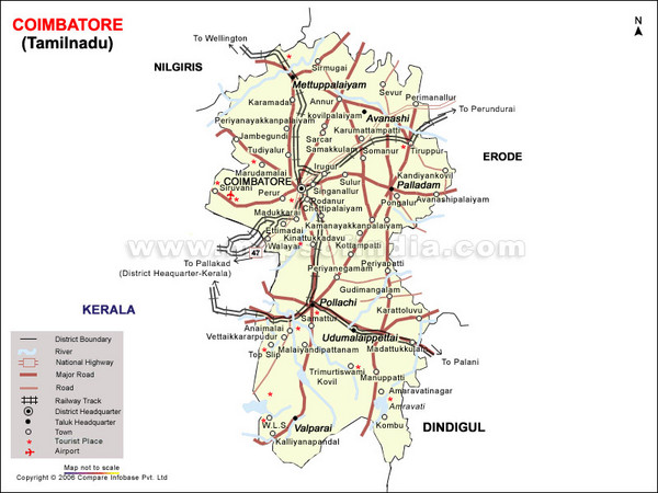Coimbatore city map