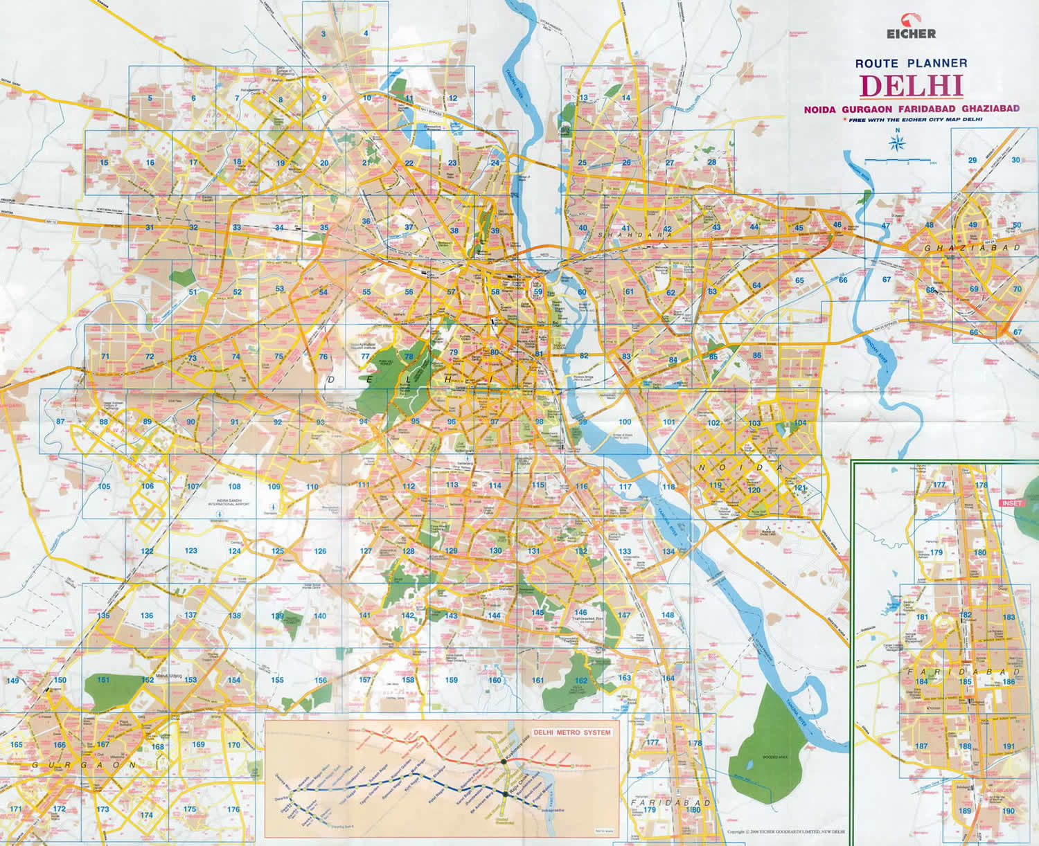 rouute map of delhi