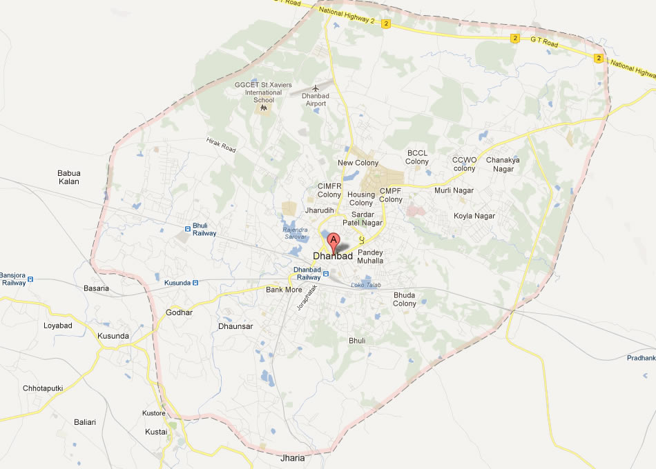 map of Dhanbad