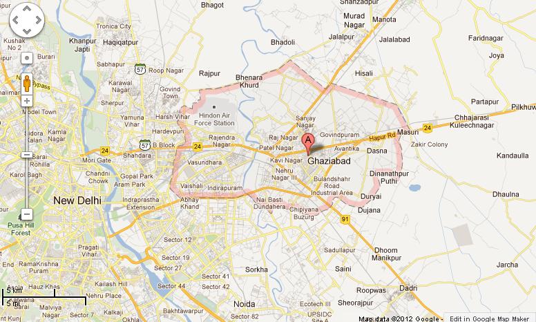 Ghaziabad city map
