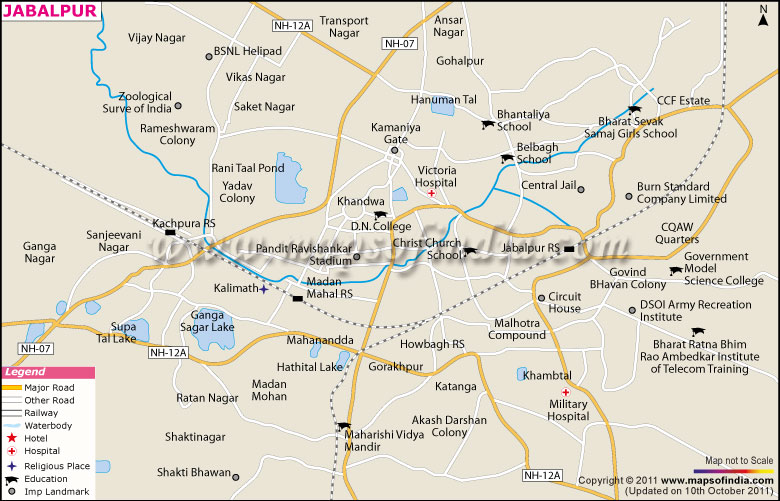 jabalpur map